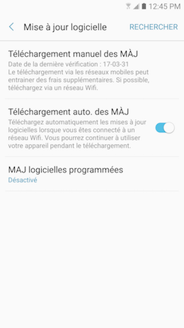 Galaxy A5 (2017): Version de la plate-forme Android (SM-A520W)