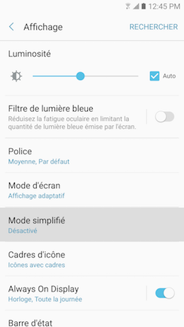 Galaxy A5 (2017): Mode simplifié (SM-A520W)