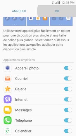 Galaxy A5 (2017): Mode simplifié (SM-A520W)