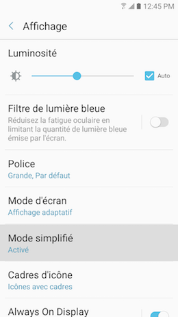 Galaxy A5 (2017): Mode simplifié (SM-A520W)