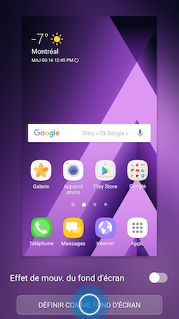 Galaxy A5 (2017): Changer le fond d’écran (SM-A520W)