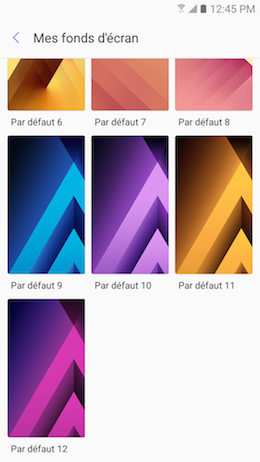 Galaxy A5 (2017): Changer le fond d’écran (SM-A520W)