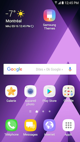 Galaxy A5 (2017): Changer le fond d’écran (SM-A520W)
