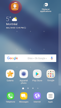 Galaxy A5 (2017): Barre de favoris (SM-A520W)
