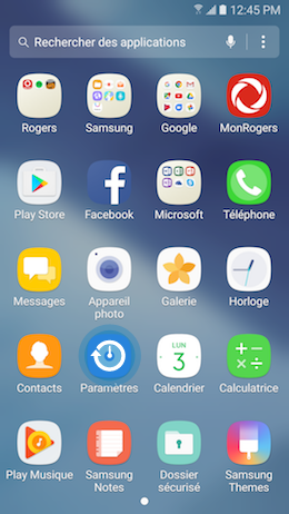 Galaxy A5 (2017): Barre de favoris (SM-A520W)