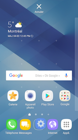 Galaxy A5 (2017): Barre de favoris (SM-A520W)