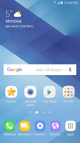 Galaxy A5 (2017): Barre de favoris (SM-A520W)