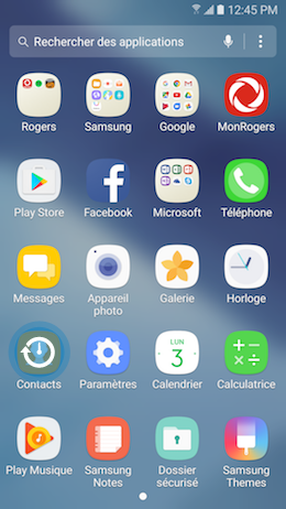 Galaxy A5 (2017): Barre de favoris (SM-A520W)