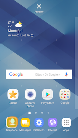 Galaxy A5 (2017): Barre de favoris (SM-A520W)