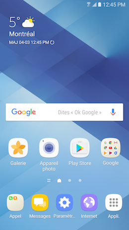 Galaxy A5 (2017): Barre de favoris (SM-A520W)