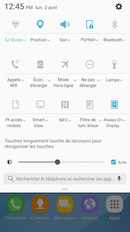Galaxy A5 (2017): Bloquer la rotation automatique (SM-A520W)
