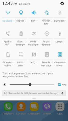 Galaxy A5 (2017): Bloquer la rotation automatique (SM-A520W)
