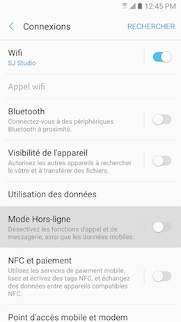 Galaxy A5 (2017): Mode hors-ligne (SM-A520W)