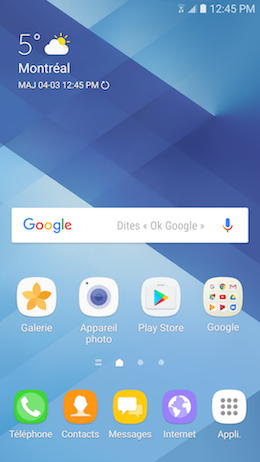 Galaxy A5 (2017): Partager l'écran avec une télé HD en utilisant Smart View (SM-A520W)