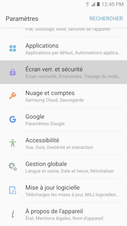 Galaxy A5 (2017): Type de verrouillage « Mot de passe » (SM-A520W)