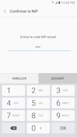 Galaxy A5 (2017): Type de verrouillage « Mot de passe » (SM-A520W)