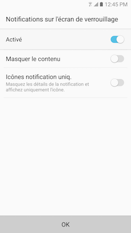 Galaxy A5 (2017): Type de verrouillage « Mot de passe » (SM-A520W)