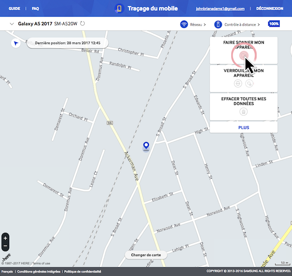 Traçage du mobile 9