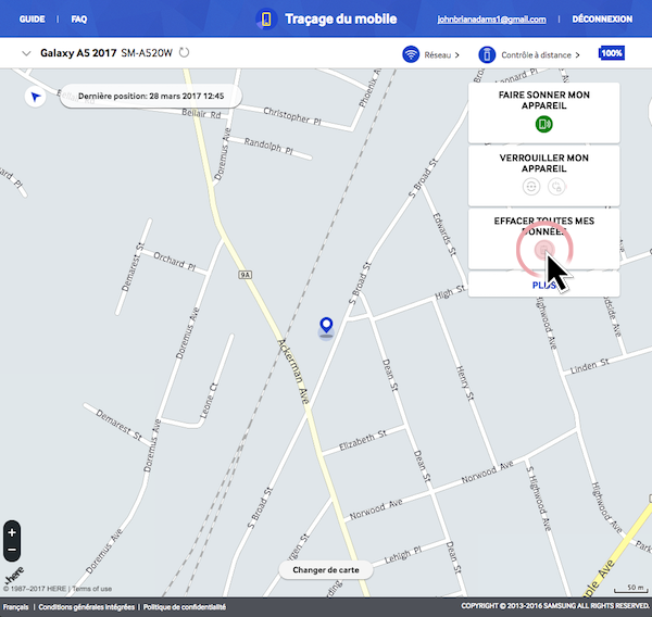 Traçage du mobile 10