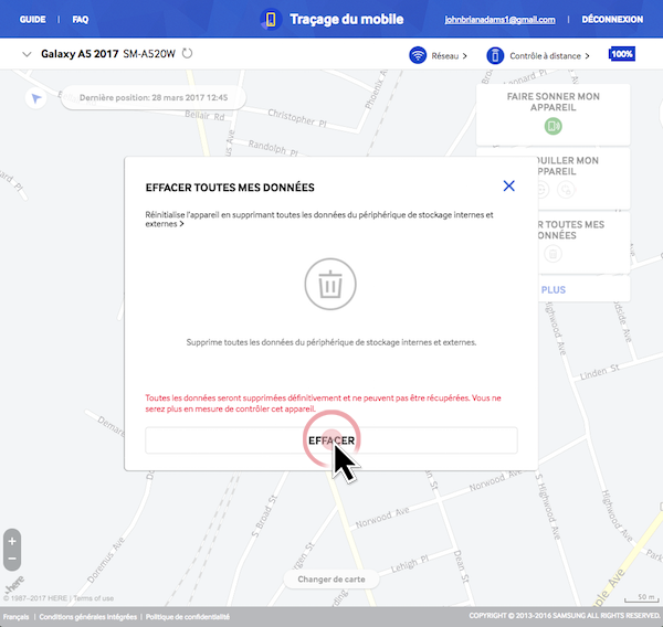 Traçage du mobile 11