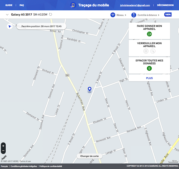 Traçage du mobile 13