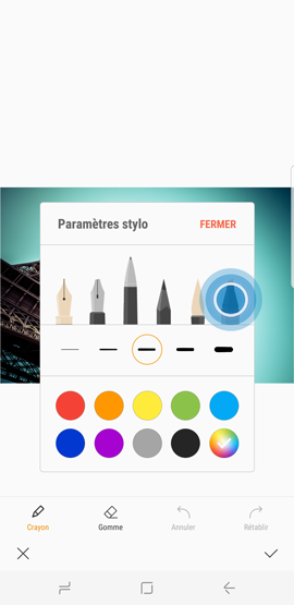 Galaxy S8: Dessiner ou écrire sur une photo (SM-G950W)