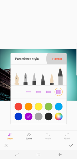 Galaxy S8: Dessiner ou écrire sur une photo (SM-G950W)