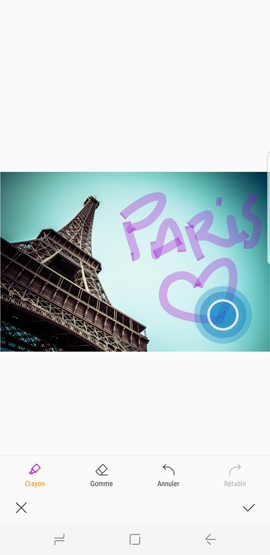 Galaxy S8: Dessiner ou écrire sur une photo (SM-G950W)