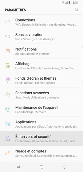 Galaxy S8: Notifications sur l'écran de verrouillé (SM-G950W)