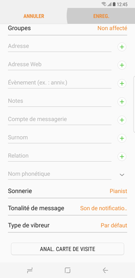 Comment attribuer une sonnerie différente à chaque contact sur mon Samsung Galaxy S8/S8+ ?