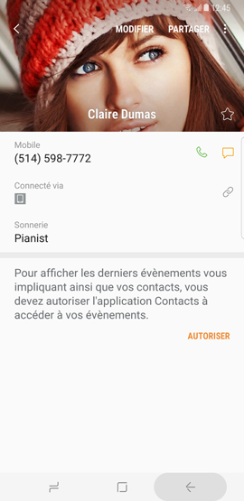 Comment attribuer une sonnerie différente à chaque contact sur mon Samsung Galaxy S8/S8+ ?