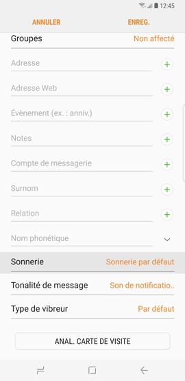 Comment attribuer une sonnerie différente à chaque contact sur mon Samsung Galaxy S8/S8+ ?
