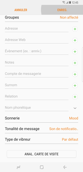 Comment attribuer une sonnerie différente à chaque contact sur mon Samsung Galaxy S8/S8+ ?