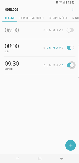 Galaxy S8: Alarme de réveil (SM-G950W)