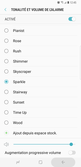 Galaxy S8: Alarme de réveil (SM-G950W)
