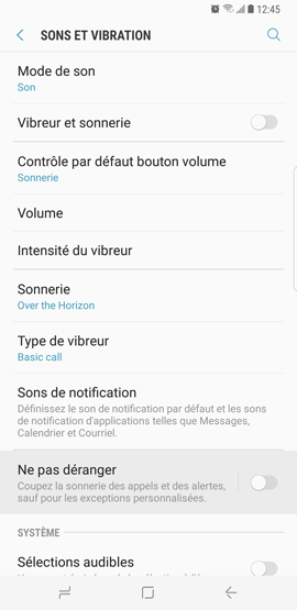 Galaxy S8: Alarme de réveil (SM-G950W)