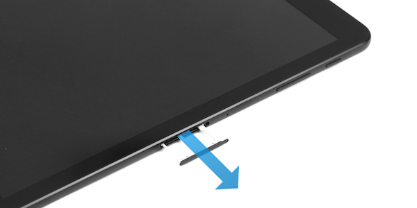 Galaxy Tab S3: Insérer une carte mémoire ou la retirer (SM-T820)