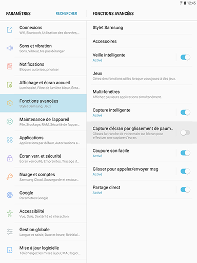 Galaxy Tab S3: Réaliser une capture d’écran (SM-T820)