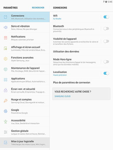 Galaxy Tab S3: Version de la plate-forme Android (SM-T820)