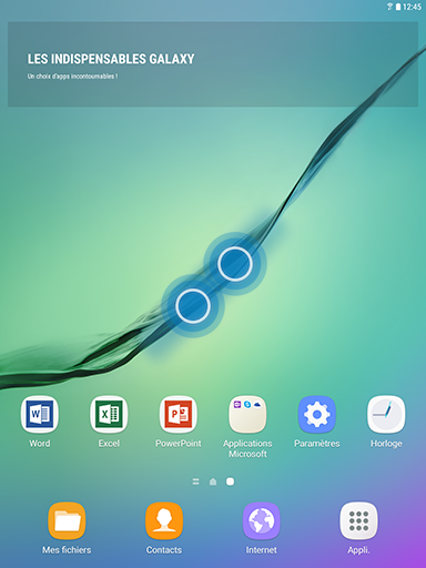 Galaxy Tab S3: Ajouter ou supprimer un widget (SM-T820)