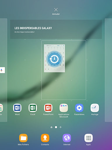 Galaxy Tab S3: Ajouter ou supprimer un widget (SM-T820)