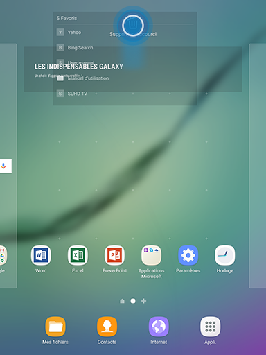 Galaxy Tab S3: Ajouter ou supprimer un widget (SM-T820)