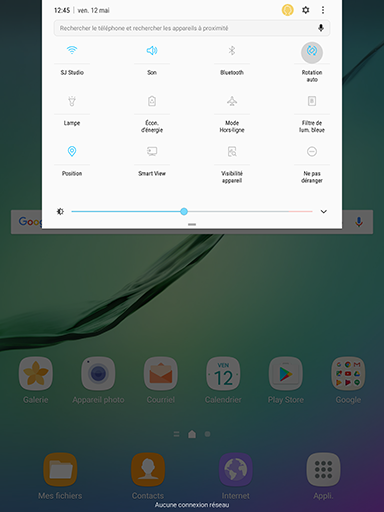 Galaxy Tab S3: Bloquer la rotation automatique (SM-T820)