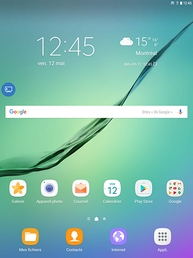Galaxy Tab S3: Partager l'écran avec une télé HD en utilisant Smart View (SM-T820)