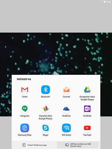 Galaxy Tab S3: Partager l'écran avec une télé HD en utilisant Smart View (SM-T820)