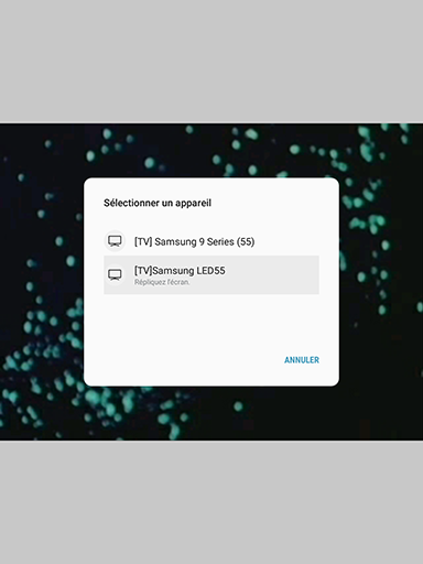 Galaxy Tab S3: Partager l'écran avec une télé HD en utilisant Smart View (SM-T820)