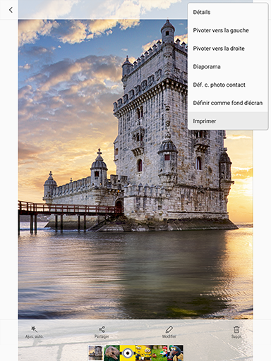 Galaxy Tab S3: Imprimer un document (SM-T820)
