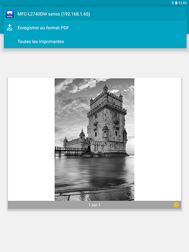 Galaxy Tab S3: Imprimer un document (SM-T820)