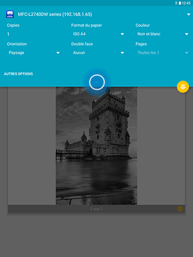 Galaxy Tab S3: Imprimer un document (SM-T820)