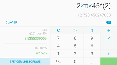 Galaxy A5 (2017): Calculatrice (SM-A520W)